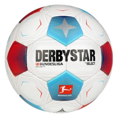 Derbystar Piłka nożna Bundesliga Brilliant TT v23 (Sezon 2023/2024) biało/czerwono/niebieska